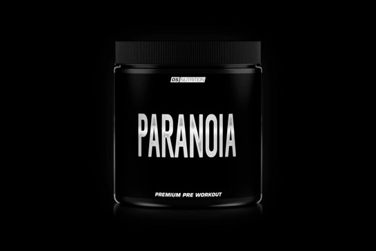 Eine schwarze Verpackung mit dem Aufdruck "Paranoia"