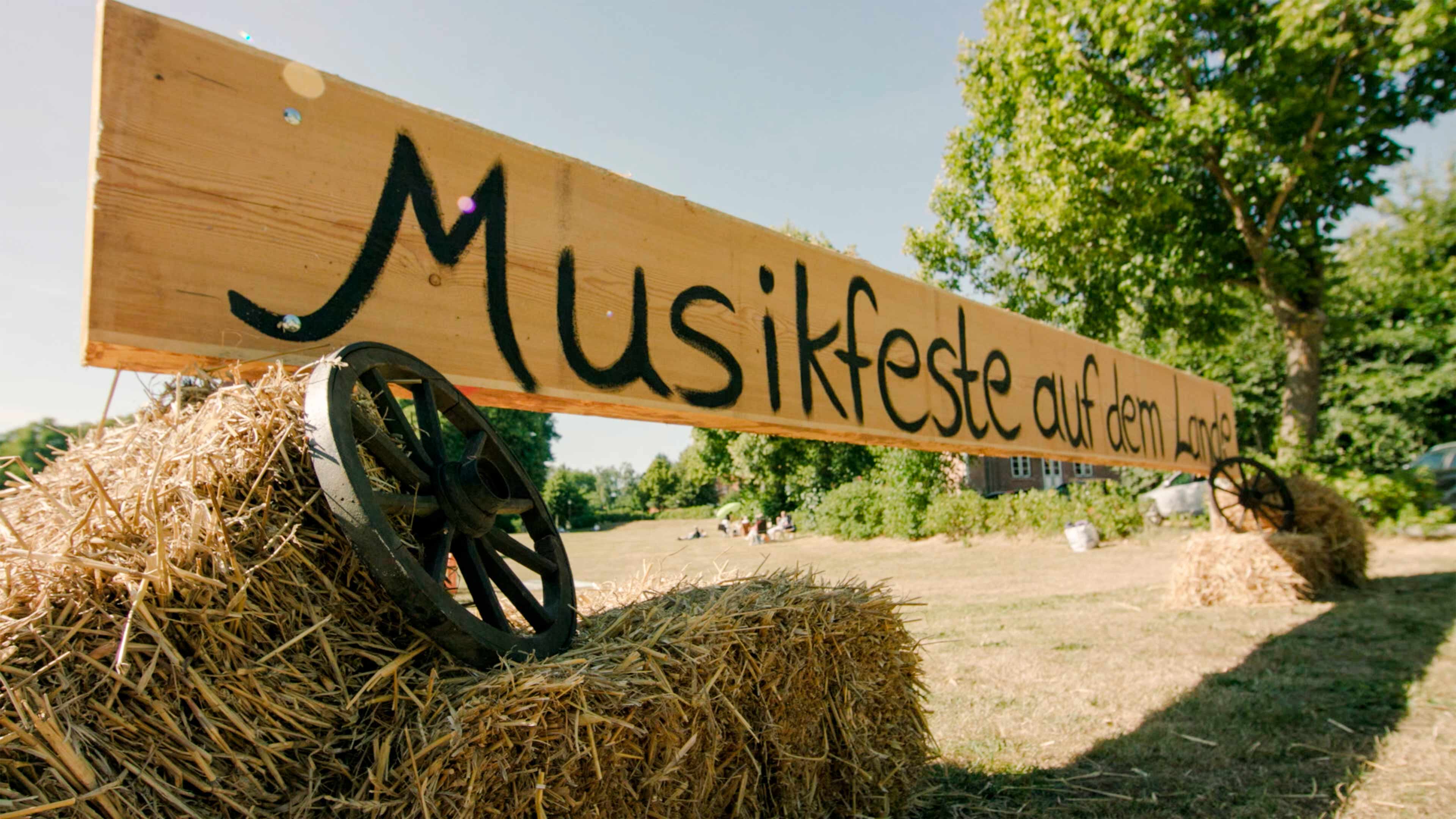 Schild des Musikfest auf dem Lande